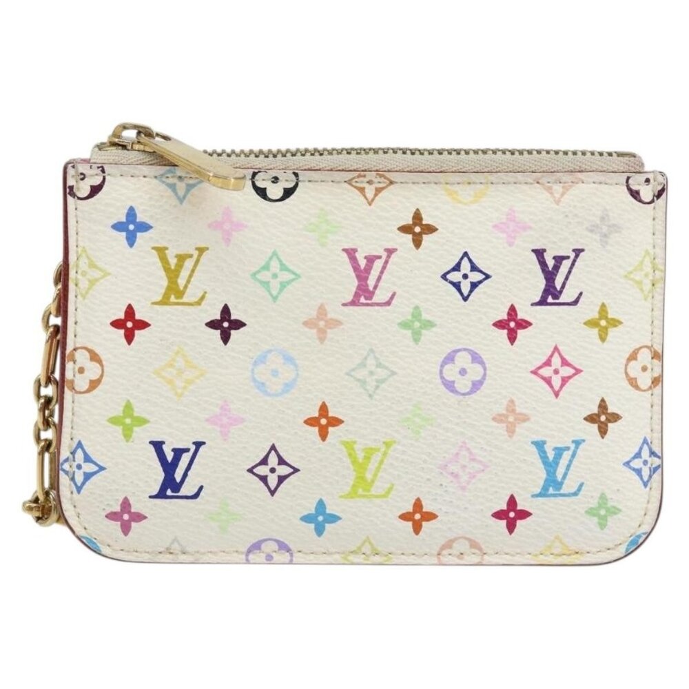 LOUIS VUITTON Multicolor Pochette ClesNM Coin Purse White - Picture 2 of 16